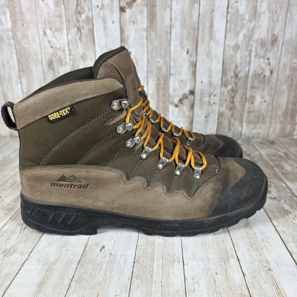 Montrail Gore-Tex Hiking Boots Waterproof Mens Brown Leather Size 13 - Picture 1 of 8